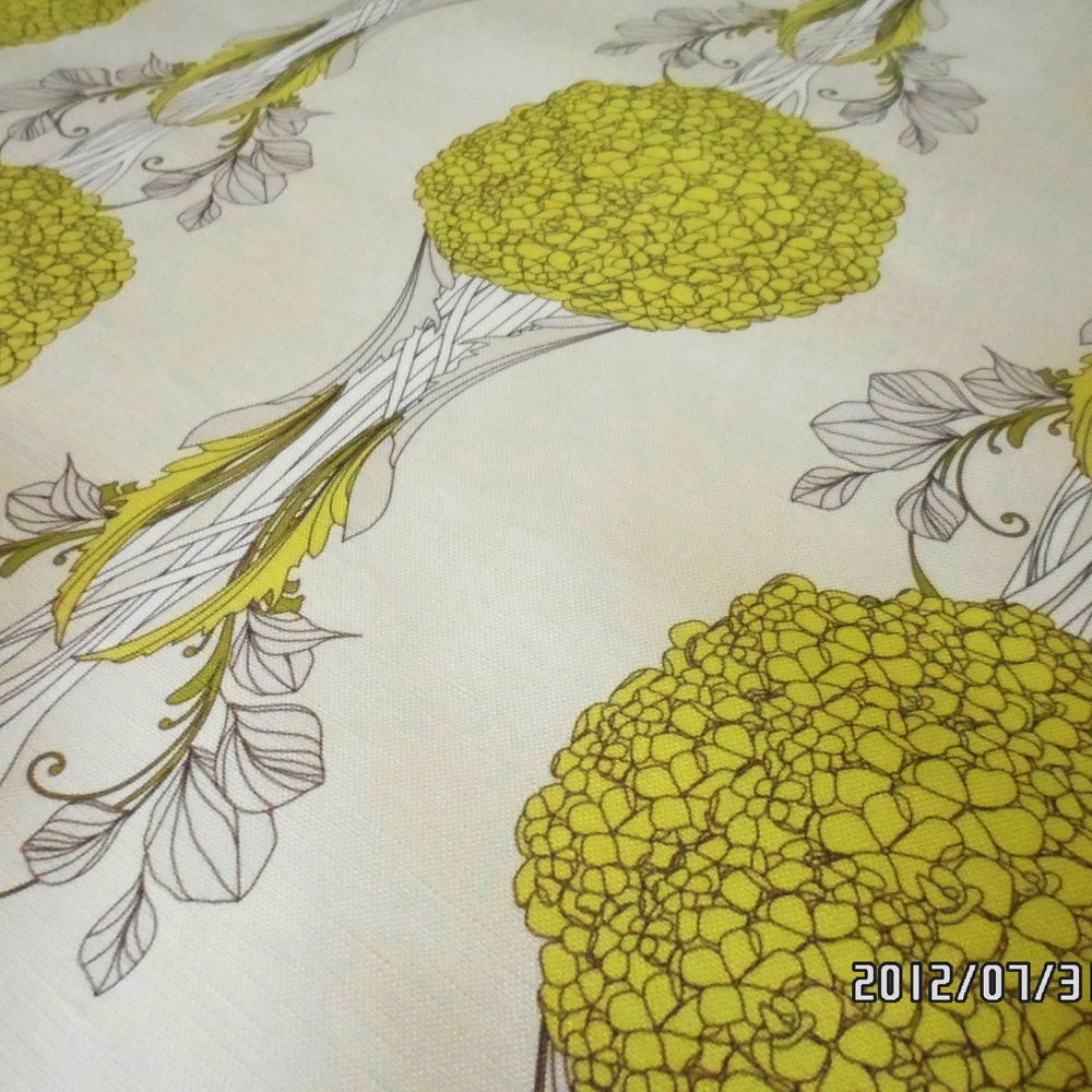 ORIGINAL FABRIC Nouveau Trees Linen