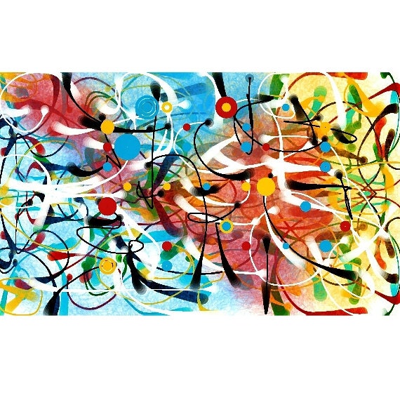 Modern Abstract Art Printable Print 8.5x11: Disconnected