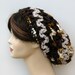 Thick slouchy beanie BoHo Hippie Hat bohemian brown linen beige