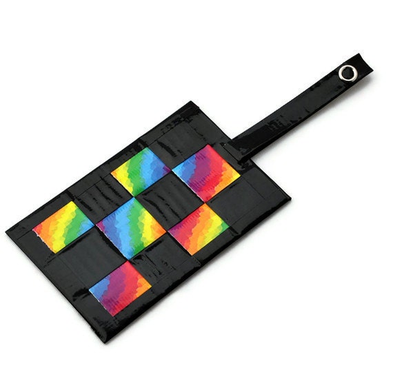 Rainbow Duct Tape Luggage Tag