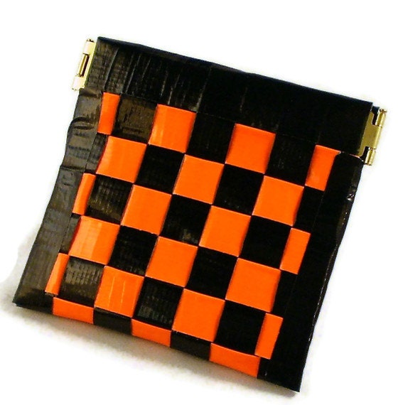 Duct Tape Coin Purse - Orange & Black