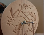 Solid Maple - Cherry Blossom Design -Modern, Double Treadle Spinning Wheel - Simply Stunning -