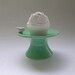 Bird Cupcake Ceramic Stand in Vintage Green