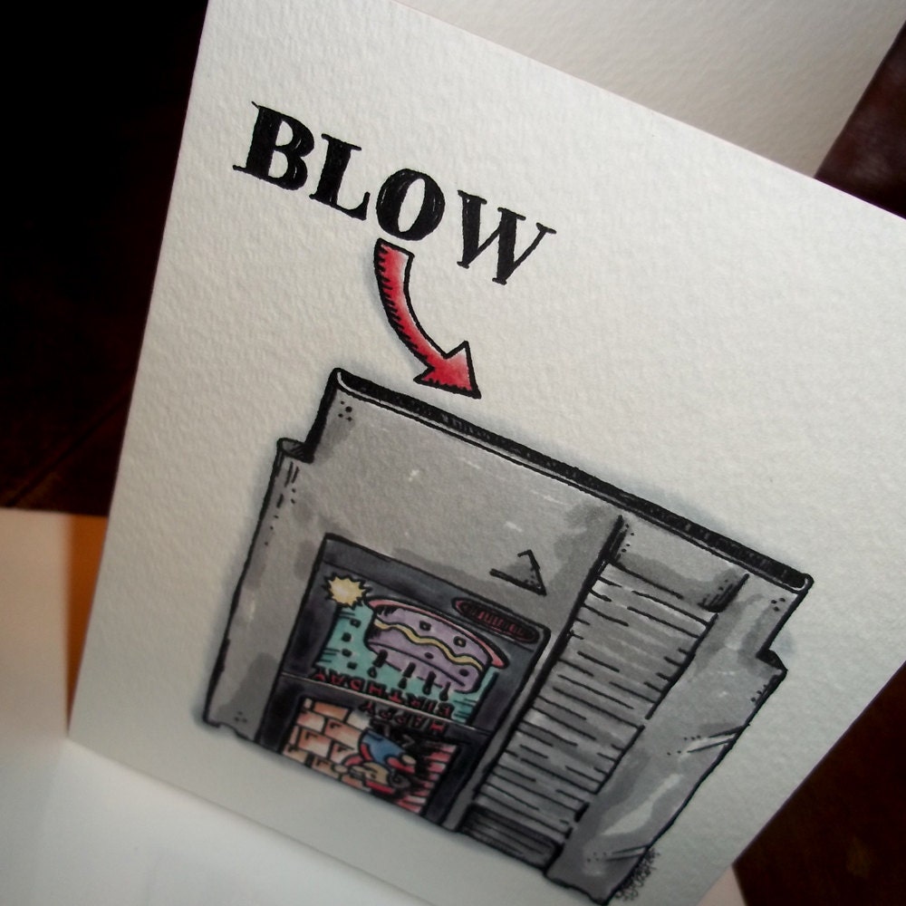 Nintendo Birthday Card with Mario and Cake 5x7 Greeting Card by Agorables Rulers of the Video Game