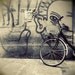 Florence, Italy Photo - Graffiti and Bicycle - 8x8 Black and White Photo