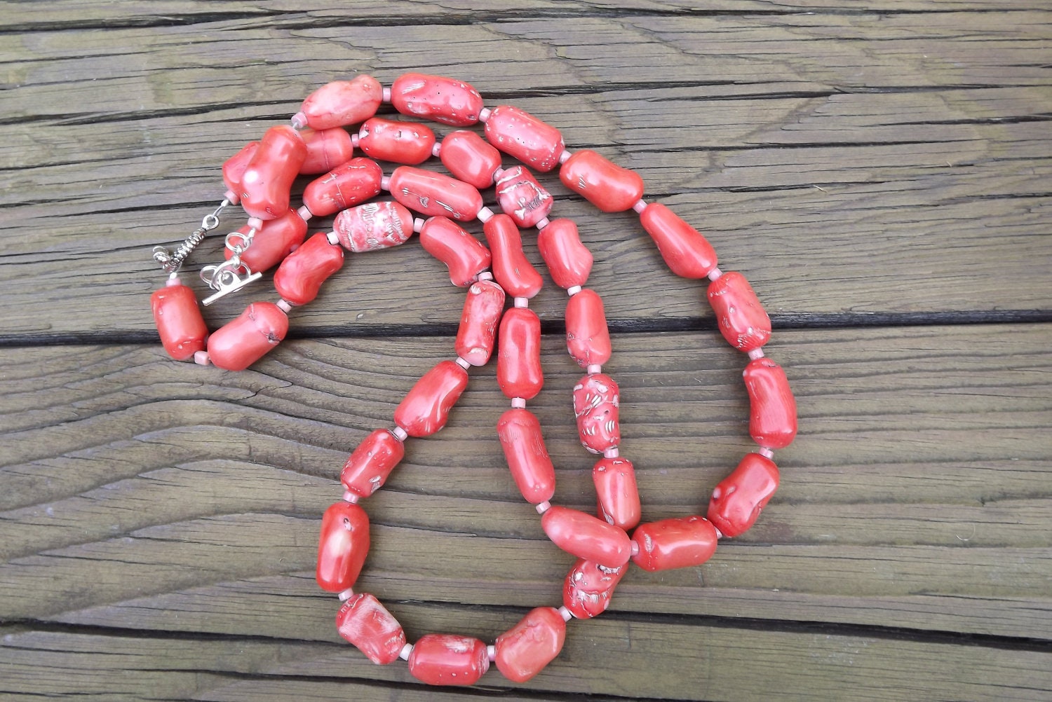 2 necklaces set Matching Pair of necklaces for best friends or twins- birthday gifts- Coral Buddies- single shipping charge for 2 addresses