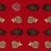 HALF YARD - Taiyaki - Japanese Fish Shaped Cake - Vanilla Cream Custard, Azuki Bean Paste, Chocolate Fillings - Sweets - Cosmo Textile