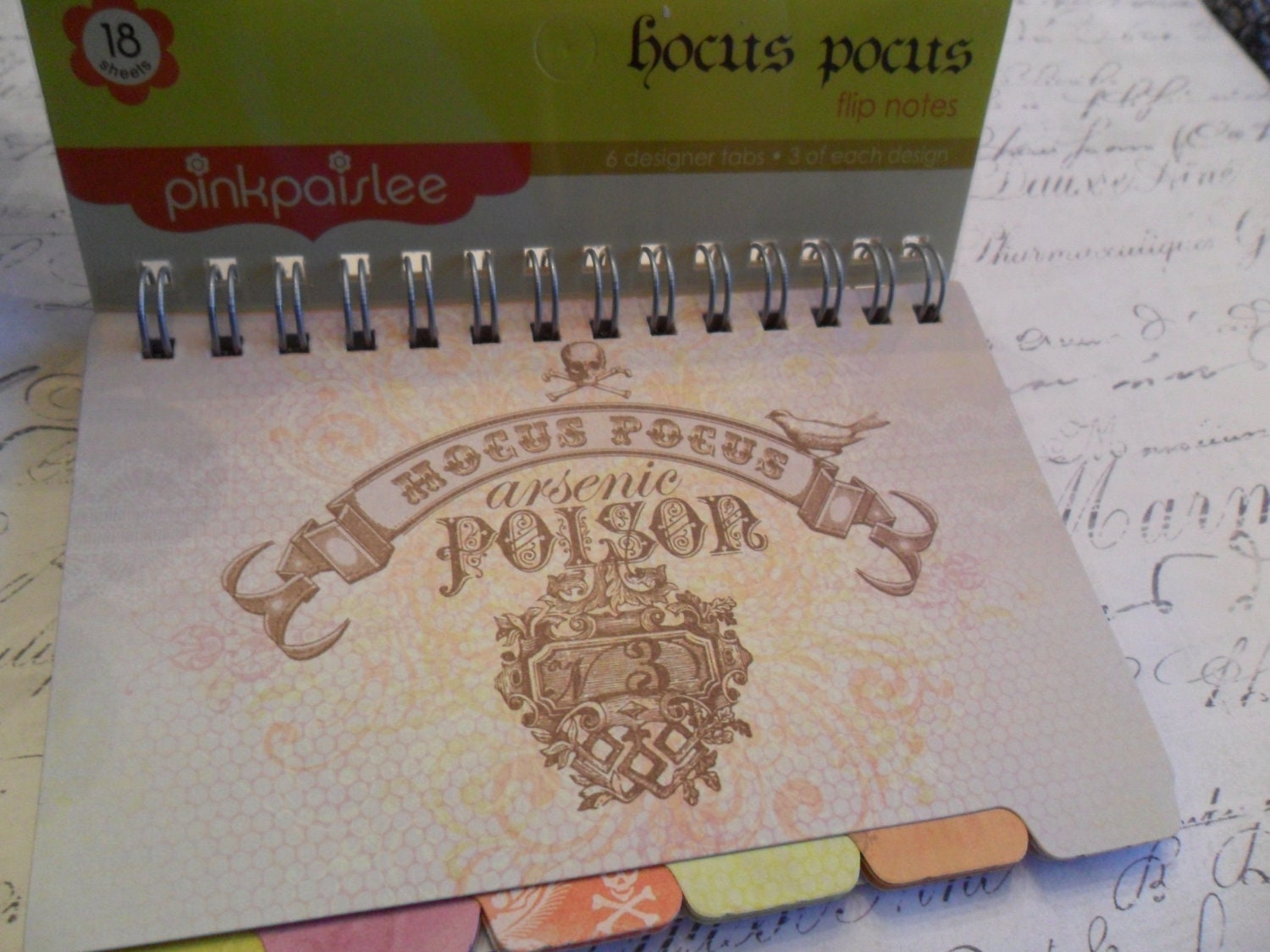 Pink Paislee Hocus Pocus Flip Notes Tag Kit