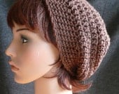 Slouchy Beanie in Chocolate Brown