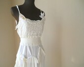 Gatsby Wedding Dress Boho Flapper Beach Bride 20s Inspired Bridal Gown Shabby Chic Rustic Garden Romantic Bohemian Handmade One of a Kind