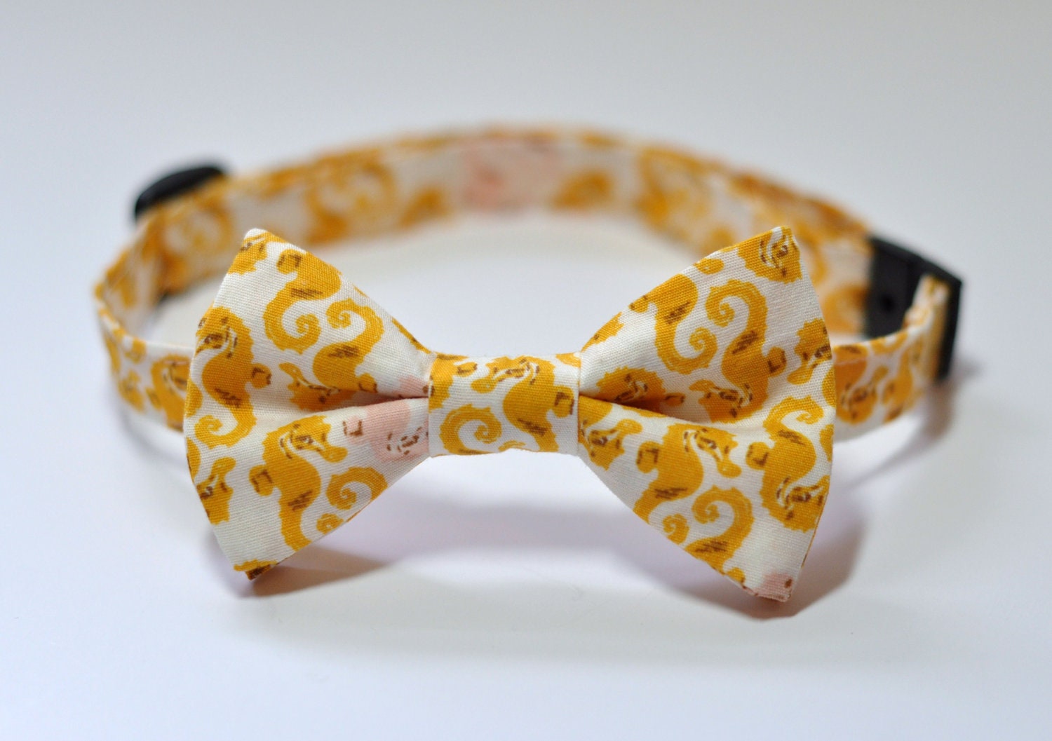 Boys Bowtie Orange Seahorse Toddler Bow Tie