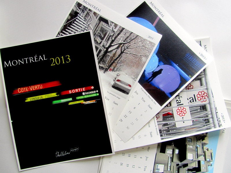 SALE - Montreal 2013 Calendar by Dmitry Gimon - 8.5"x11"