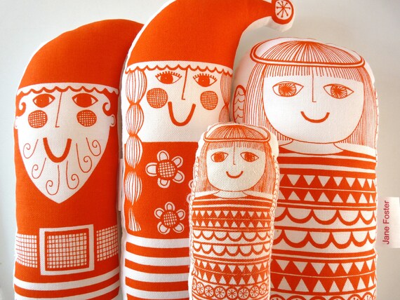 Scandinavian Retro Christmas Toy Kit by Jane Foster - Santa, Angel, Mrs Christmas