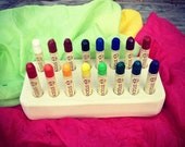 Waldorf Beeswax Wood Crayon Holder - Natural Toy - Art Supplies - Montessori - Homeschool - Homeschooling