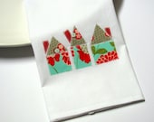 Little Houses Appliquéd Kitchen Tea Towel