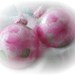3.5" Pink Roses Ornaments Chic Christmas BALLS Hand Painted ecs sct schteam
