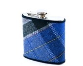 Vintage Plaid Suit Covered Flask 6oz