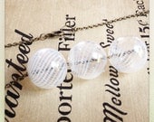 glass necklace - brass chain