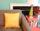 Star Flower Pillow Cover in Yellows
