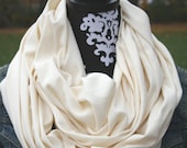 Cozy Winter White Infinity Knit Scarf