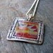 Today A New Sun Rises Photo Transfer Silver Necklace, PMC Artisan Jewelry, Art Journal Jewelry
