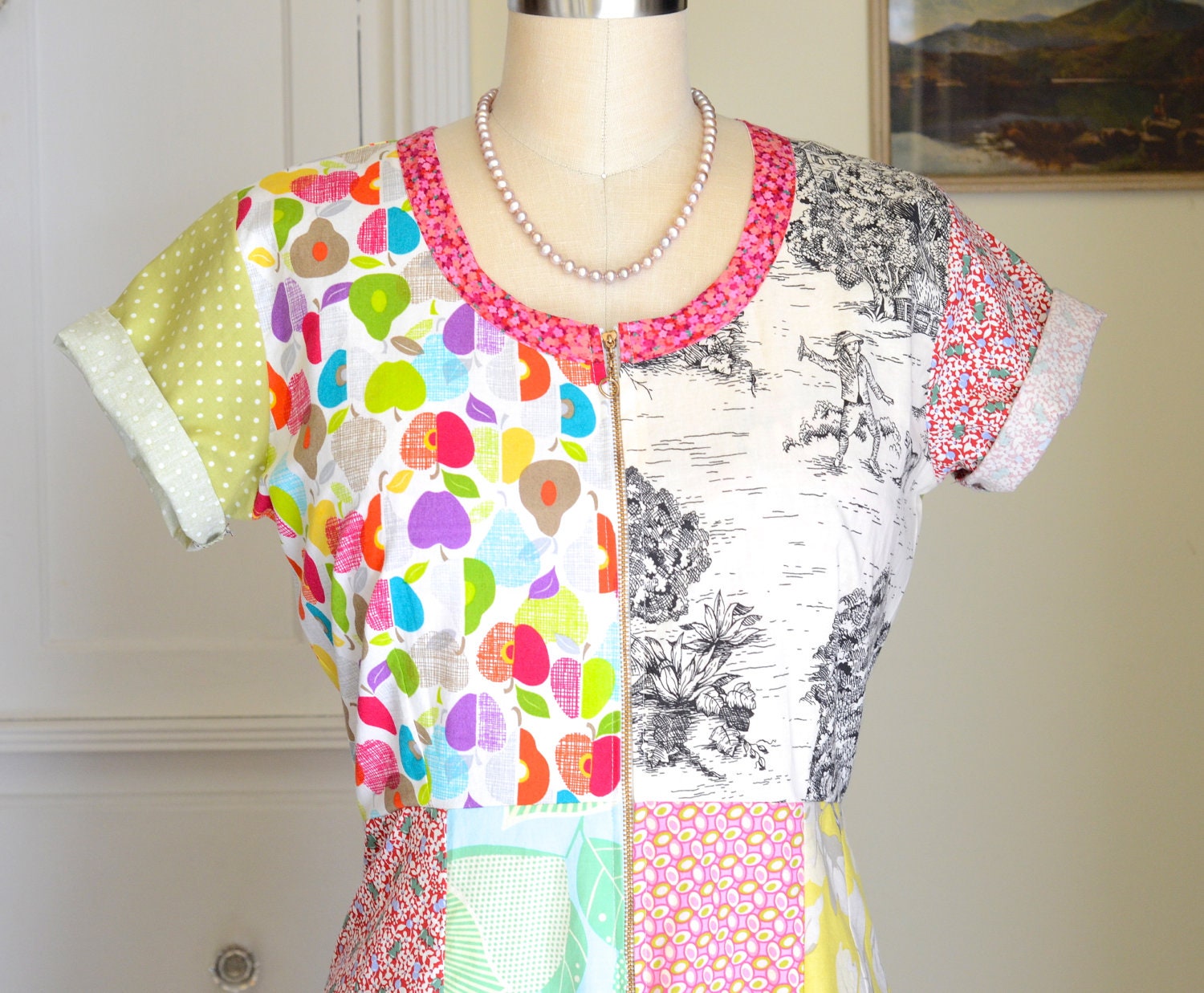 Custom Vintage Style Ultimate Housedress Summer Picnik Dress Any Size