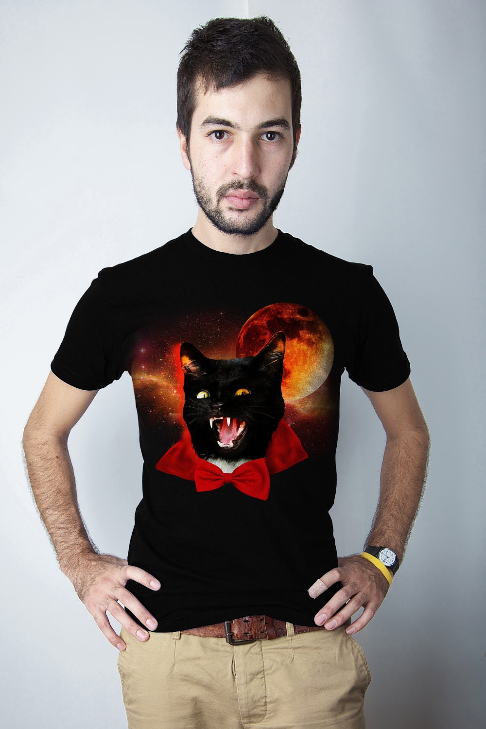 Cat tee, cat tshirt, halloween tee, monster tshirt, CATULA mens tee Available S-2XL