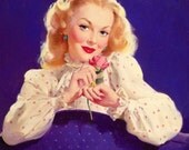 VALENTINE Elvgren Romantic MARILYN MONROE Pin-up Best gift sheer dress Pinup  Norma Jean Glamour Calendar Girl
