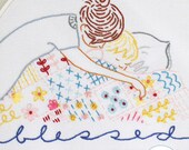 Embroidery Pattern PDF- Blessed