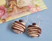White Chocolate Praline - Dangle Earrings