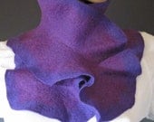 Flamenco Felted Reversible Scarflette Purples