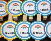 Photo Clips. Photo Banner. DIY Photo Banner. First Birthday. Rainbow.