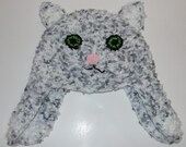 Cat Hat Crochet Pattern Adult Sizes PDF
