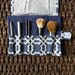 Make Up Brush Case/Wallet/Roll with Monogram A Great Bridesmaid Gift - Choose from 20 fabric choices organic cotton fabrics