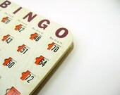 Large Blank Vintage BINGO Travel Notebook Journal / Heavy Duty Recycled Card