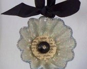 Upcycled Vintage Round Tart Tin Ornament
