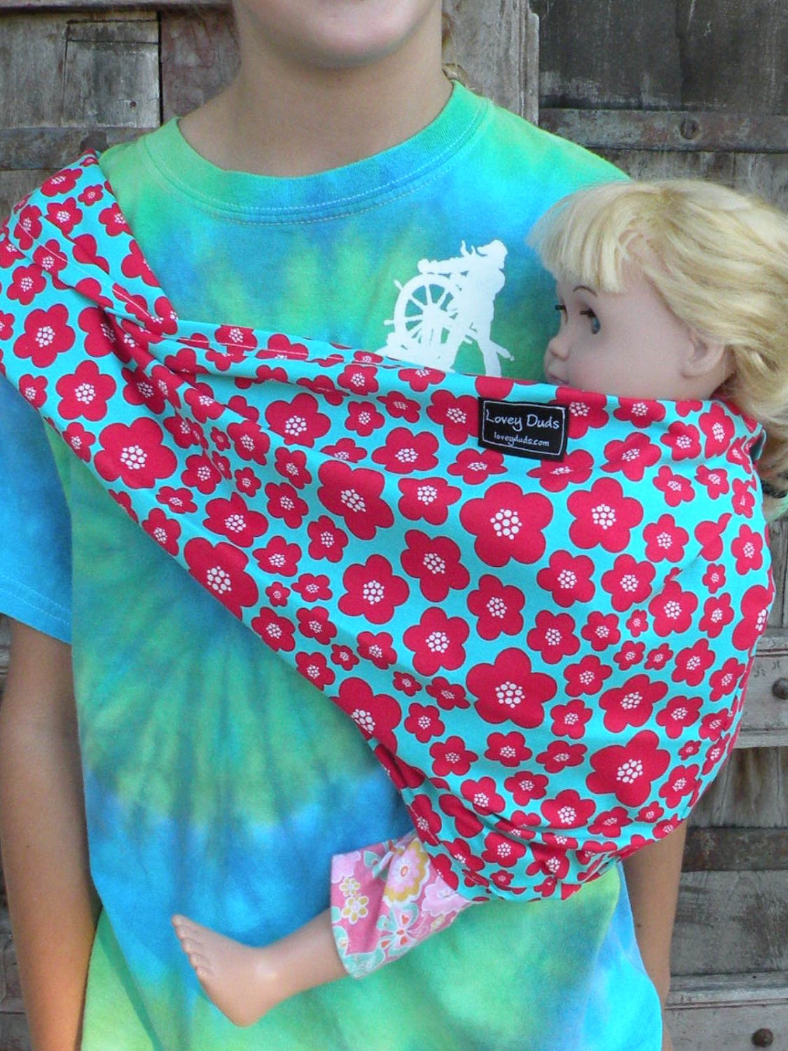Large Baby Doll Sling Wrap Carrier-Just Like Mommy Baby Doll Sling- Blossoms -Free Shipping When Purchased With A Wrap- READY TO SHIP