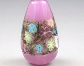 Handmade Lampwork Bead Crocus Daisy Garden Focal Bead