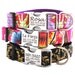 Lazer Engraved Metal Buckle Personalized Dog Collar - 12 Oilcloth styles to choose from