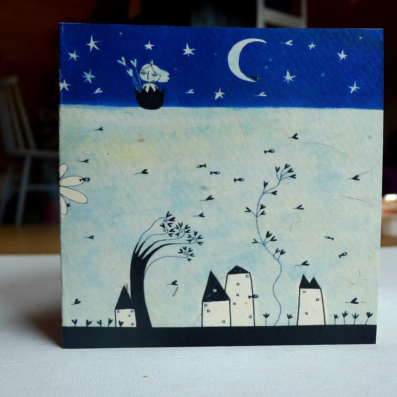 Gif, art card, a whole town under the sea C128