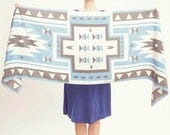 AZTEC SCARF. Silk Scarf. Long scarf. Navajo scarf. Tribal print. Fashion Scarf.