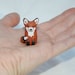 OOAK Hand Made Sculpted Tiny Miniature Critter by Amber Rose Creations. Baby red Fox Or custom wild animal or pet