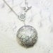 Silver Locket Necklace - The ORIGINAL Round FLOWER LOCKET- Garden Locket - Jewelry by BirdzNbeez - Wedding Birthday Bridesmaids Gift