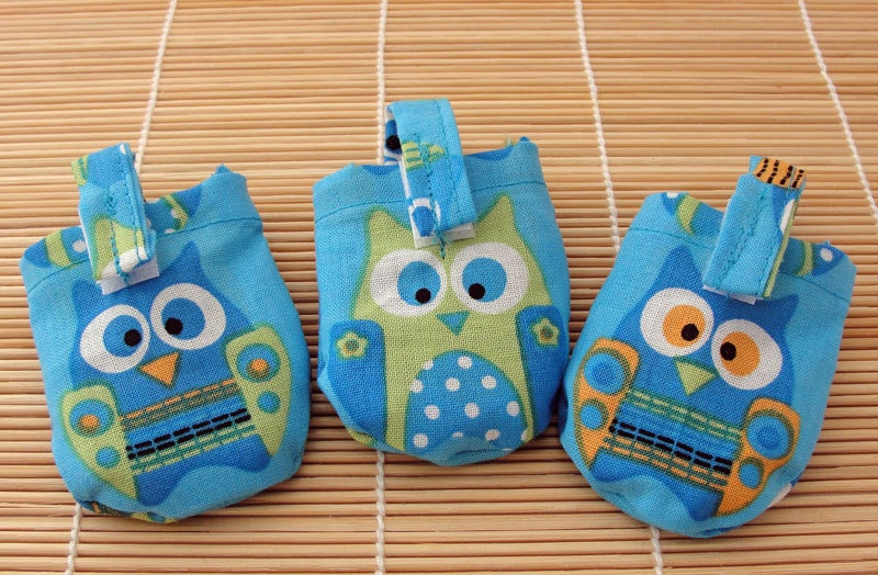 Retro Owls HUSH PUPPY Dog Tag Covers