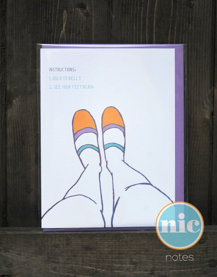 See Your Feet Again - Pregnancy Card