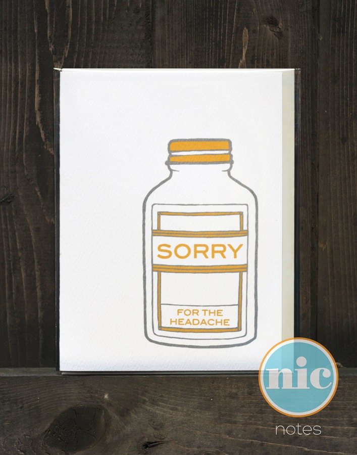 Sorry For The Headache - Sorry/Get Well