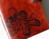 Octopus Brown Leather Journal Book