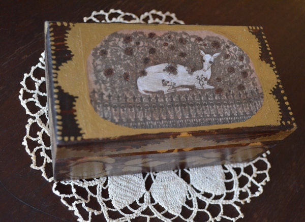 White Fawn Trinket Box