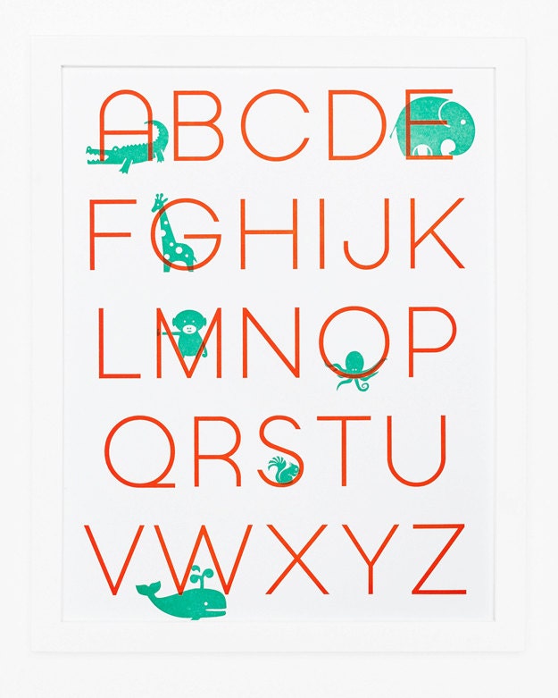 Animal ABC Art Print
