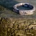 Bark Ring Engagement Silver Narrow Gwydyr Stacking White Topaz
